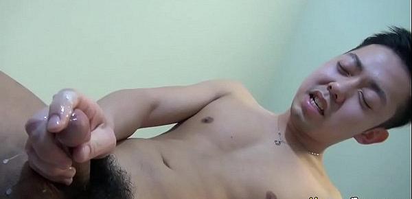 Groped gay asian twink